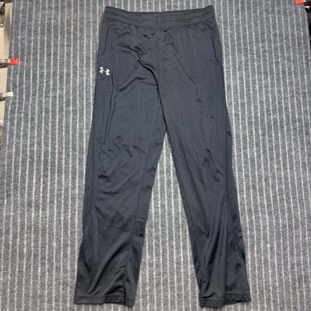 Under Armour Mens Training Pants Large Black Loose Fit Athletic Track 1255902
